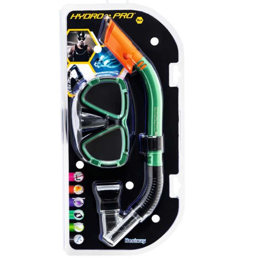 Bestway – Hydro-Pro Dive Mira Mask & Snorkel Set – Green – 14yrs+