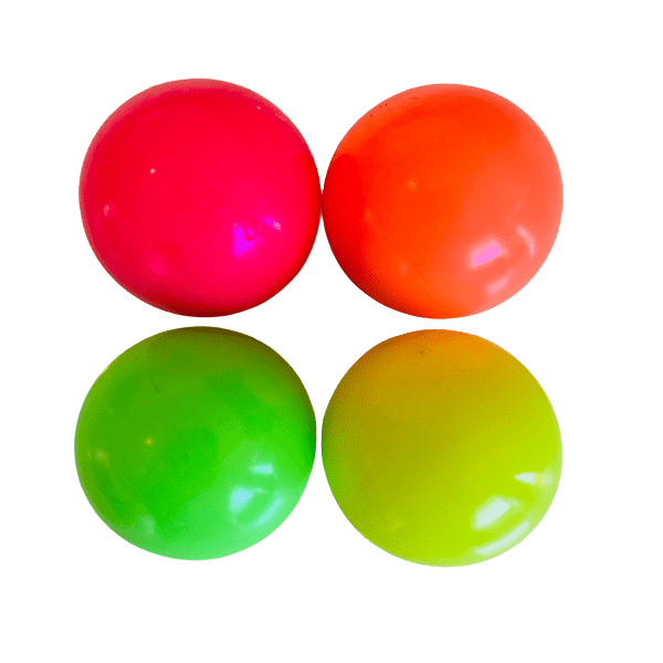 Neon Ceiling Sticky Squeezies Stress Balls – 4.5cm – 4-Piece – 1 Pack