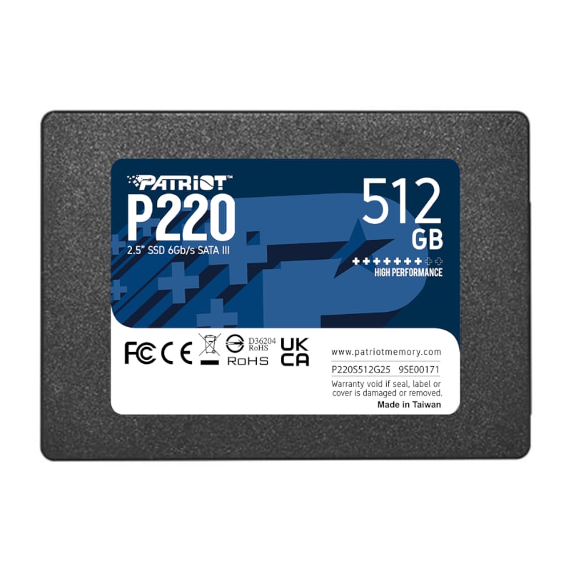 Patriot P220 2.5″ 512GB SATA Solid State Drive