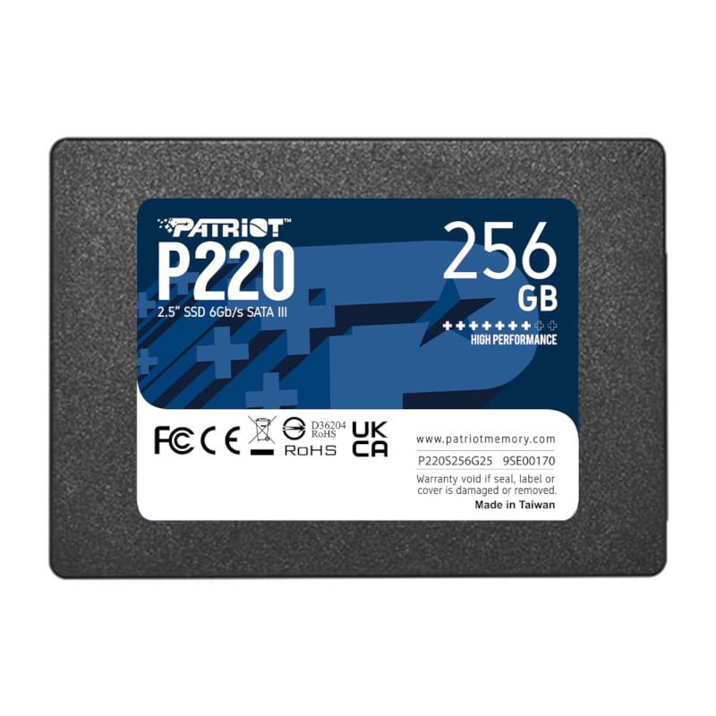 Patriot P220 2.5″ 256GB SATA Solid State Drive
