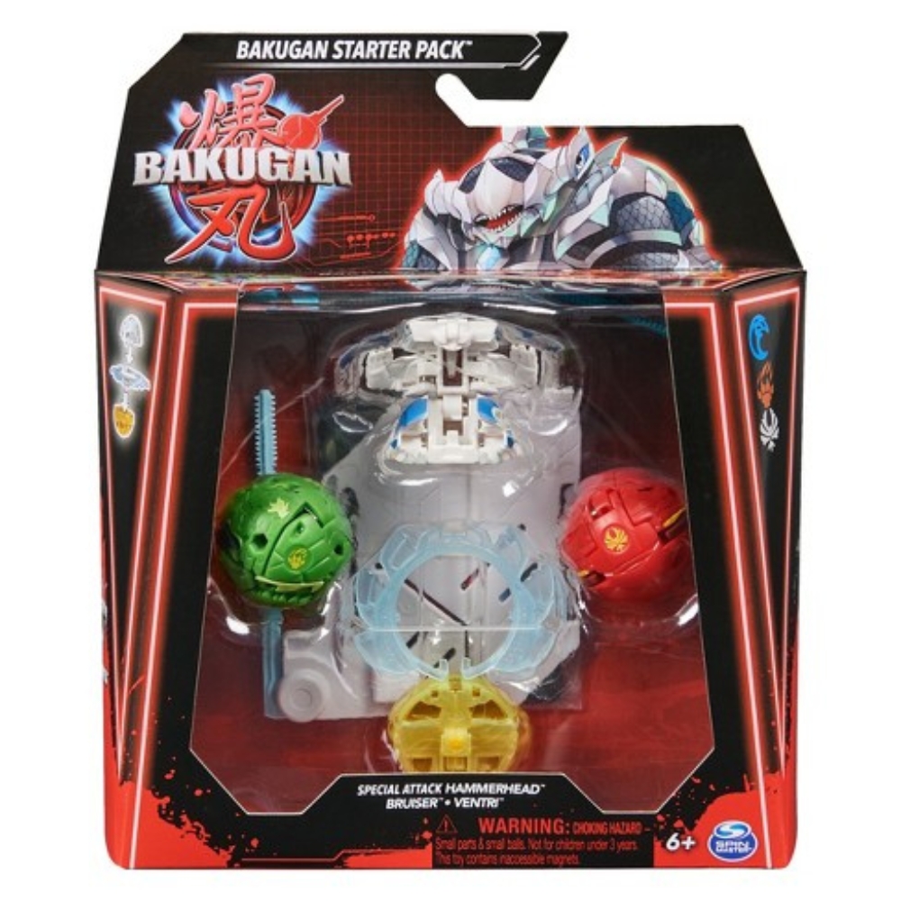 Bakugan – Special Attack Hammerhead with Brusher and Ventri – Starter Pack