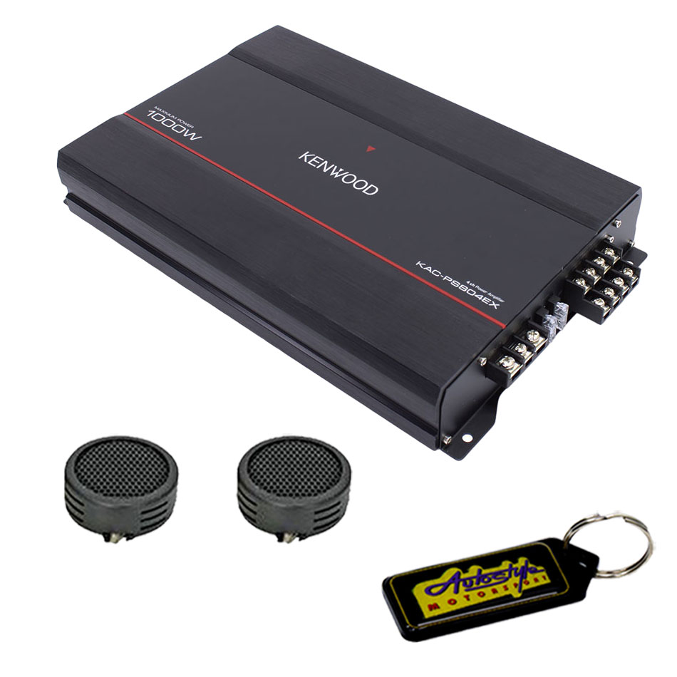 Kenwood 1000W 4 Channel Class AB Power Amplifier & Evo Tweeters & Keyring