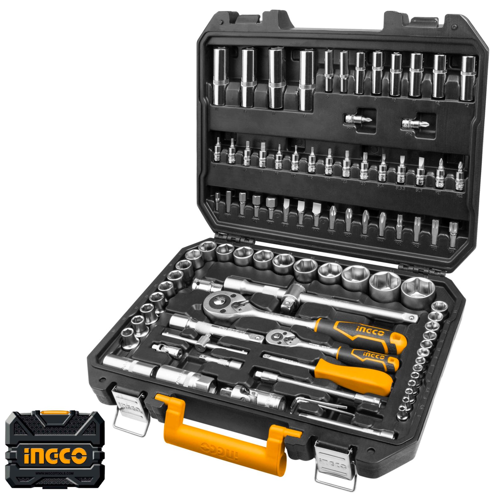 Ingco – Socket Set 1/4″+1/2″ (94 Piece) BMC