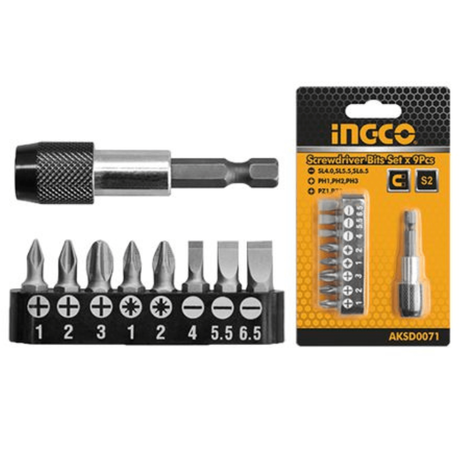 Ingco – 9 Piece Screwdriver Bits Set