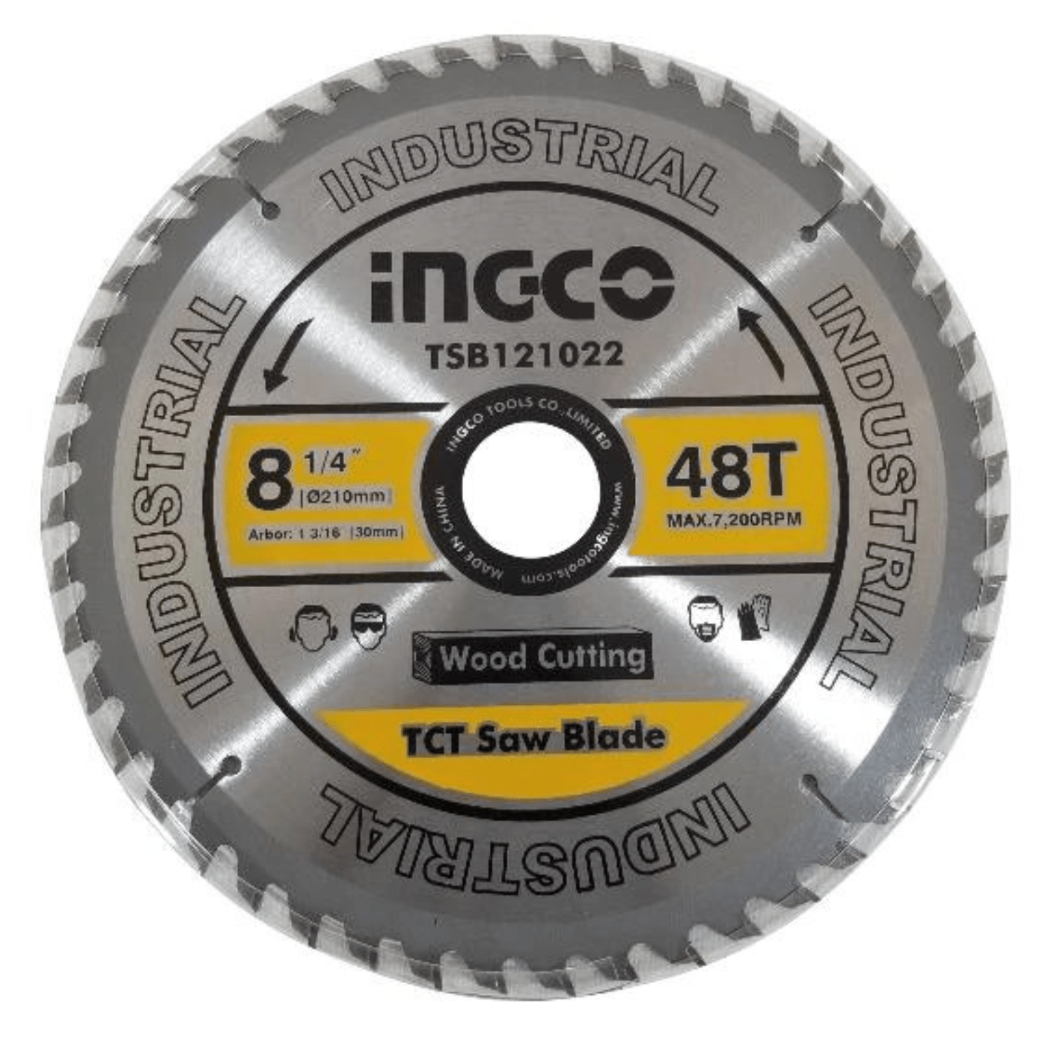 Ingco – TCT Saw Blade – Wood (210mm) – 1 x Blade
