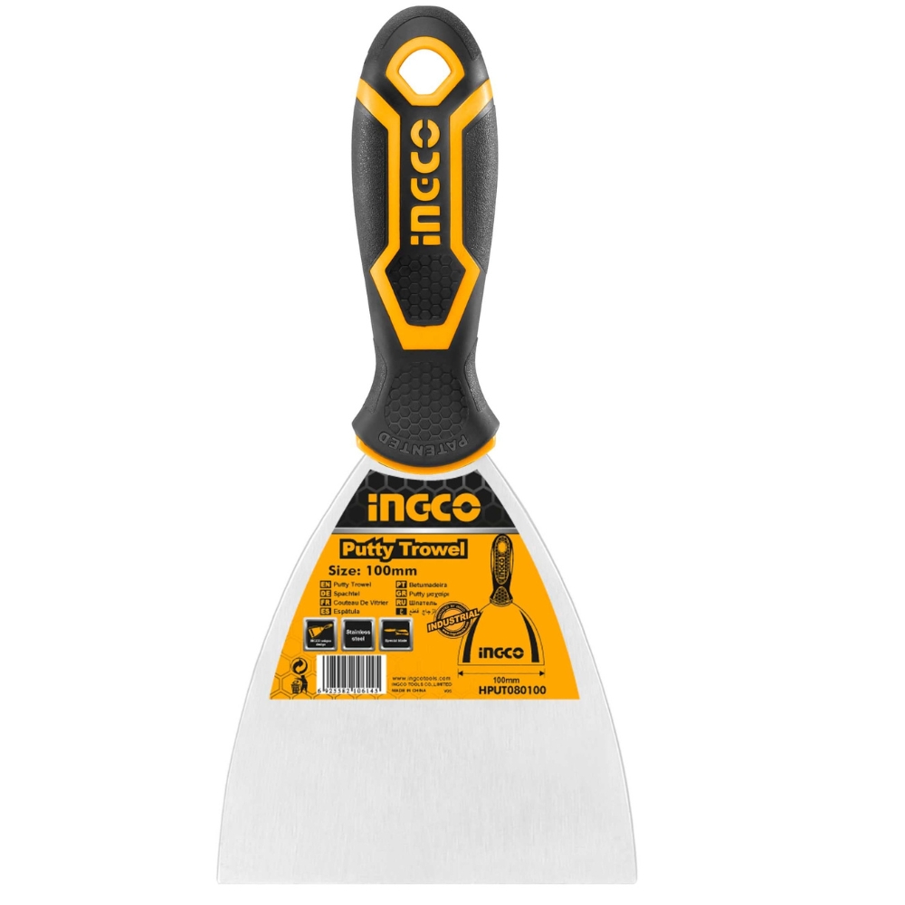 Ingco – Putty Knife – 100mm – Stainless Steel Blade
