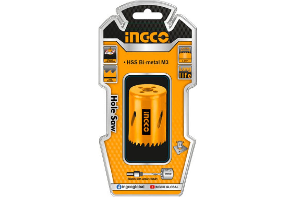 Ingco – HSS Bi-Metal Hole Saw (76 mm)