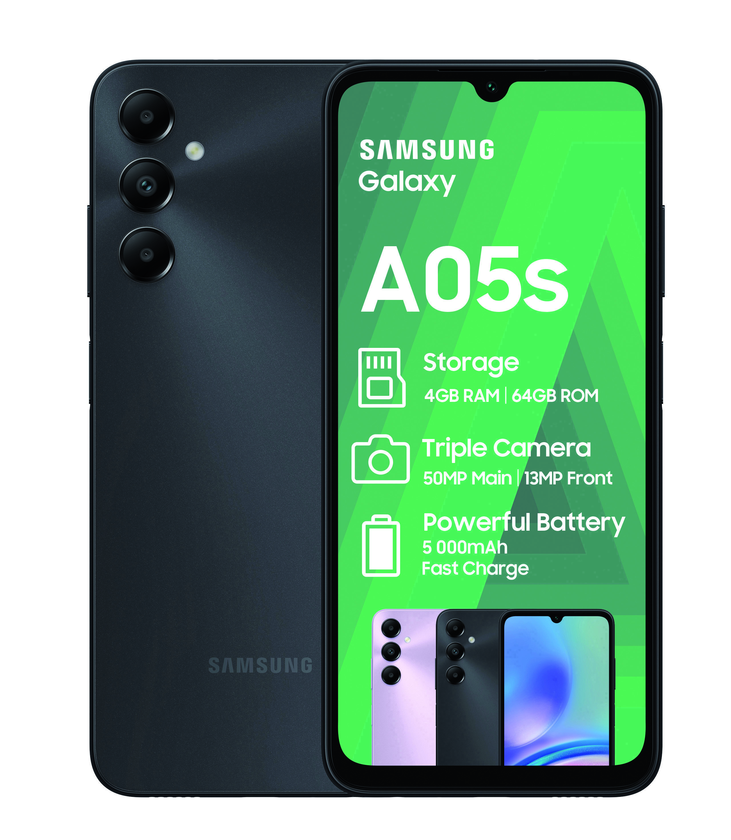 Samsung Galaxy A05s 64GB LTE Dual Sim – Black