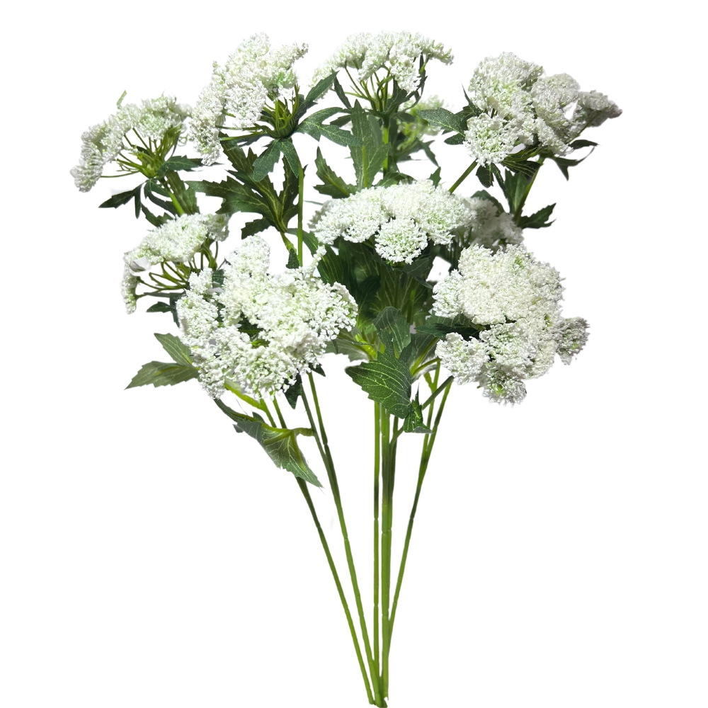 Toolhome Blossoms -Queen Anne Lace – White (Pack of 12 Stems) – 49cm