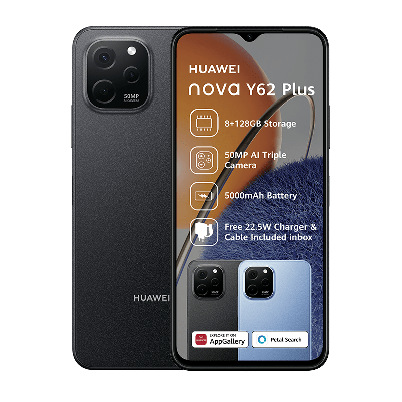 Huawei Nova Y62 Plus 4G Dual Sim 128GB – Black