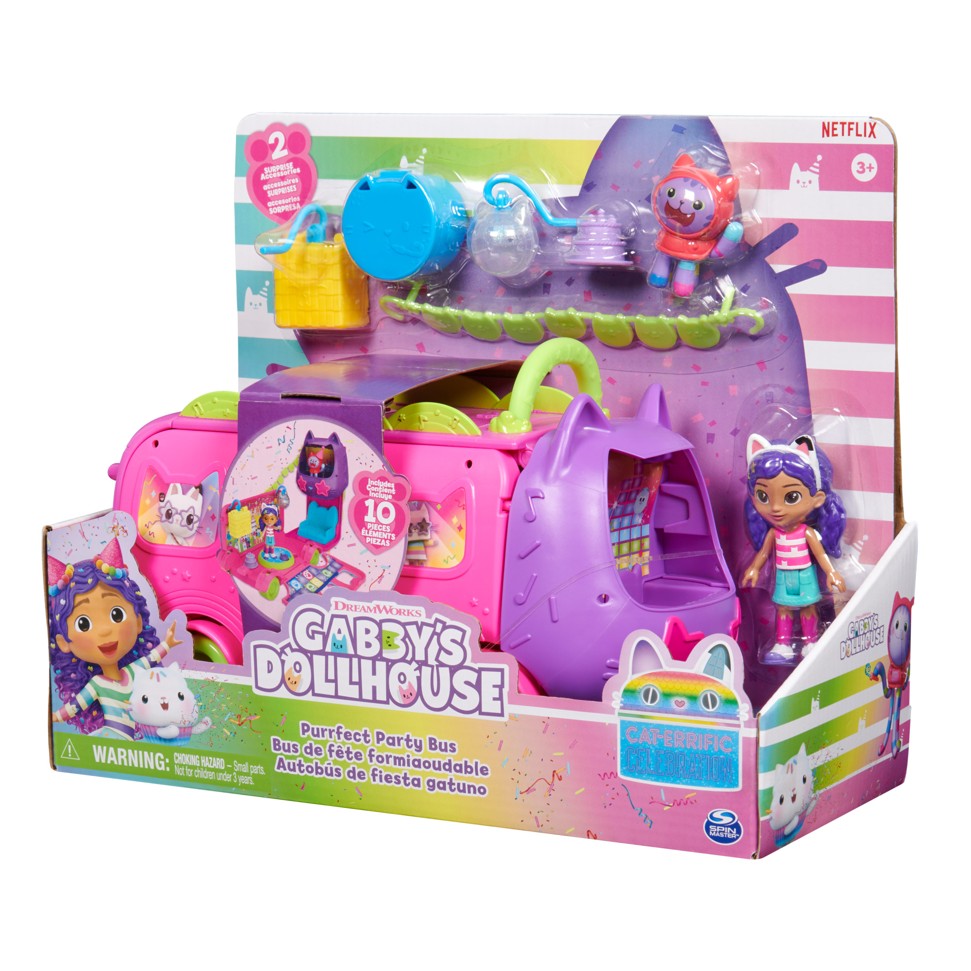 Gabby`S Dollhouse Purrfect Party Bus