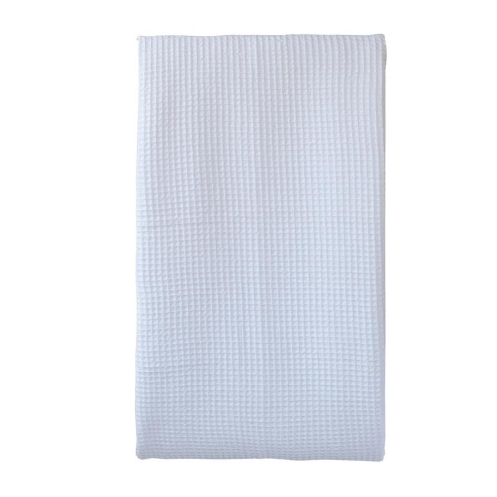 The Cotton Company – Waffle Weave Turkish Blanket/Throw (White) – 165x200cm