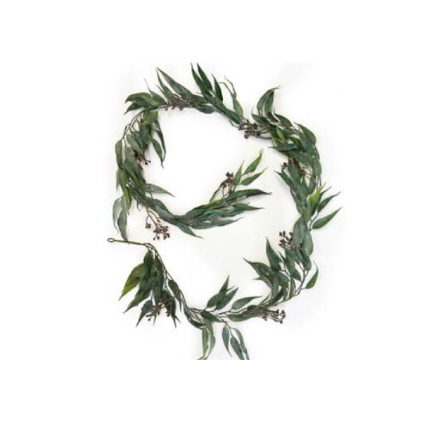 Toolhome Blossoms – Eucalyptus Trailing Seeded Garland – 183cm