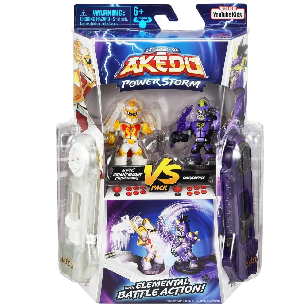 Akedo – Versus 2 Pack – Epic Bright Knight Pride Heart VS Darkspine