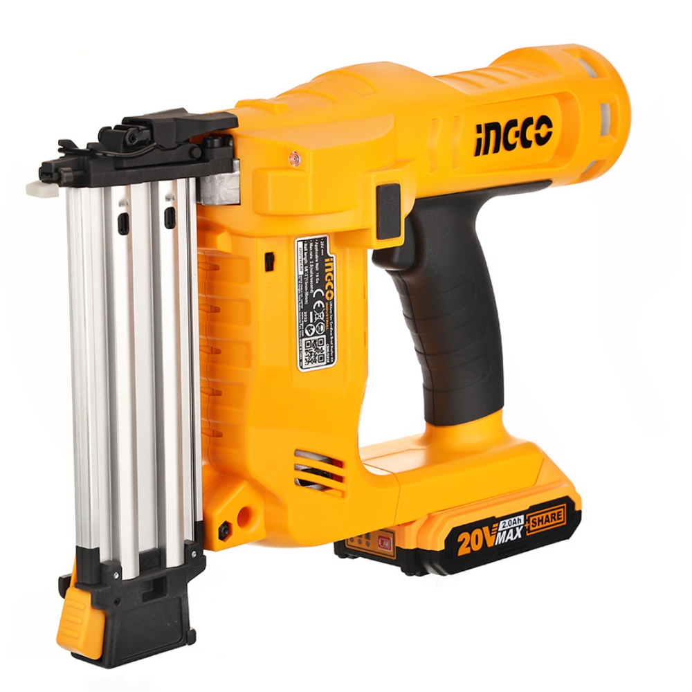 Ingco – Cordless Brad Nailer with 2.0Ah Battery and Charger