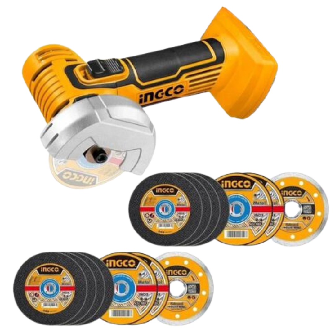 Ingco – Li-Ion – Mini Cut-off Tool/Grinder with Mini Cutting Disc – 30pcs