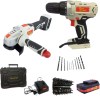 Tork Craft – Cordless Drill with Brushless Angle Grinder Tork Craft – Cordless Drill with Brushless Angle Grinder