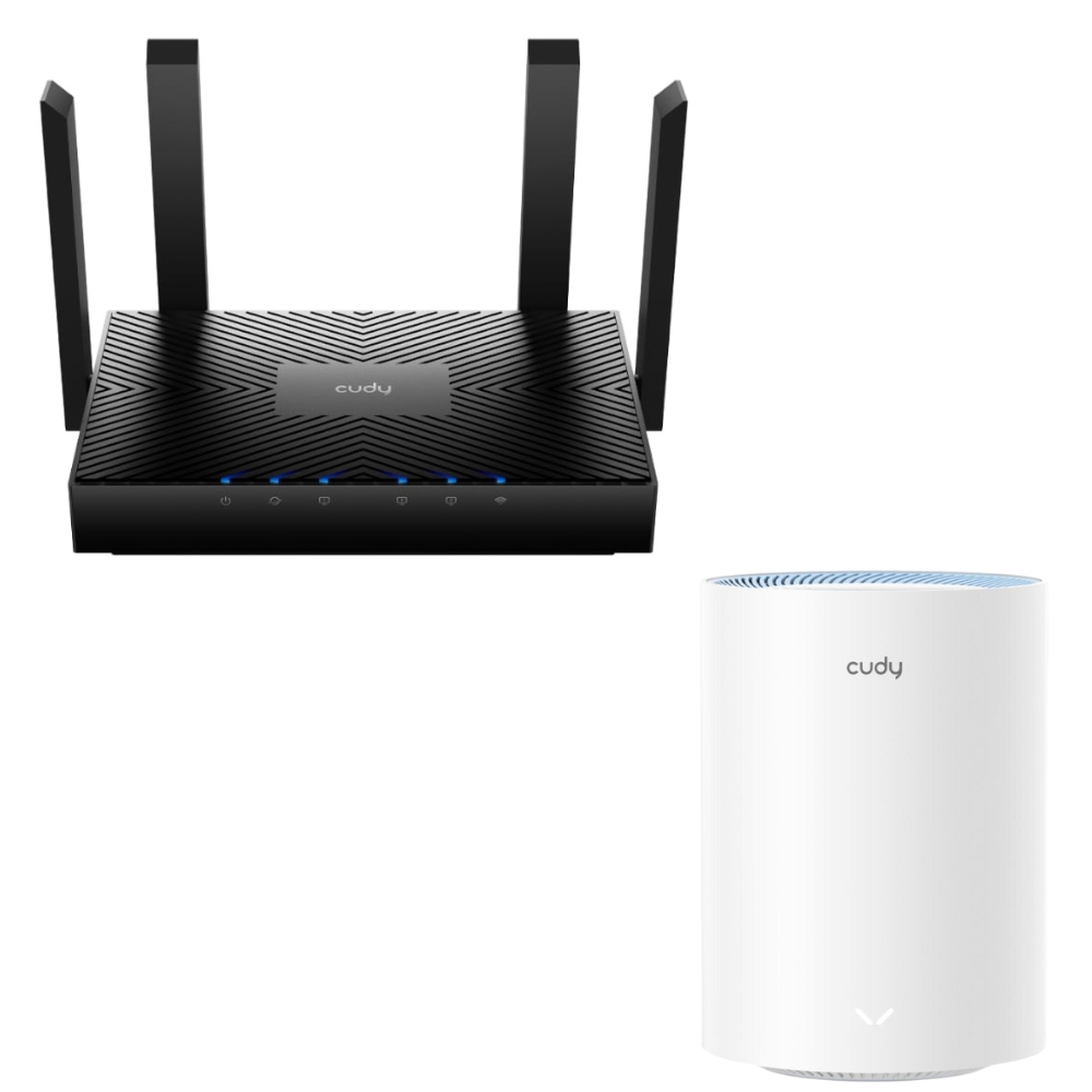 Cudy – AX3000 Gigabit Wi-Fi 6 Mesh Router with AC1200 Dual-Band WiFi Router
