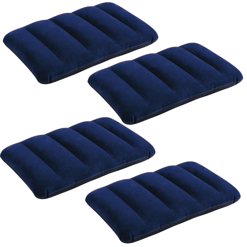 Intex – Inflatable Original Travel Rest Air-Pillow – Blue – Pack of 4