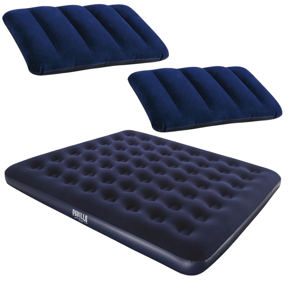 Bestway – 2.03mx1.83m Pavillo Airbed King with Inflatable Travel Pillow
