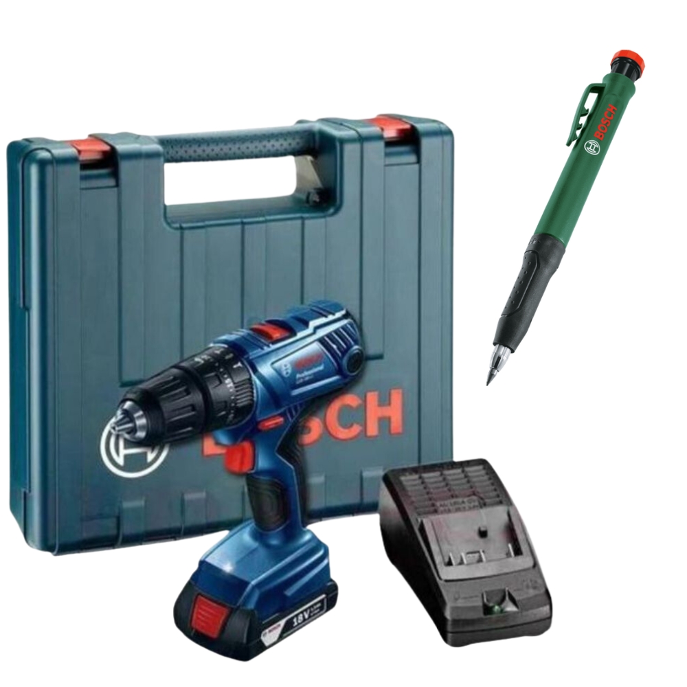 Bosch – GSB180-LI Cordless Drill with Deep Hole Marker Pencil