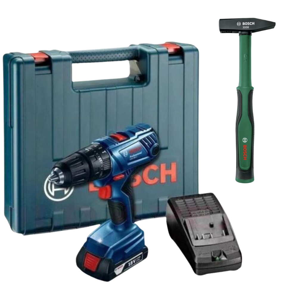 Bosch – GSB180-LI Cordless Drill with Bosch – Engineer’s Hammer – 300g