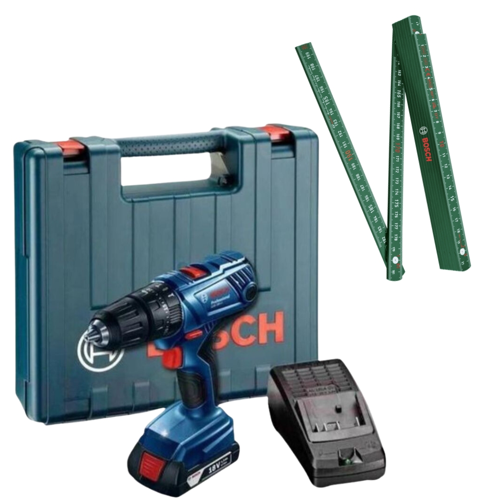 Bosch – GSB180-LI Cordless Drill with Folding Ruler – 2m