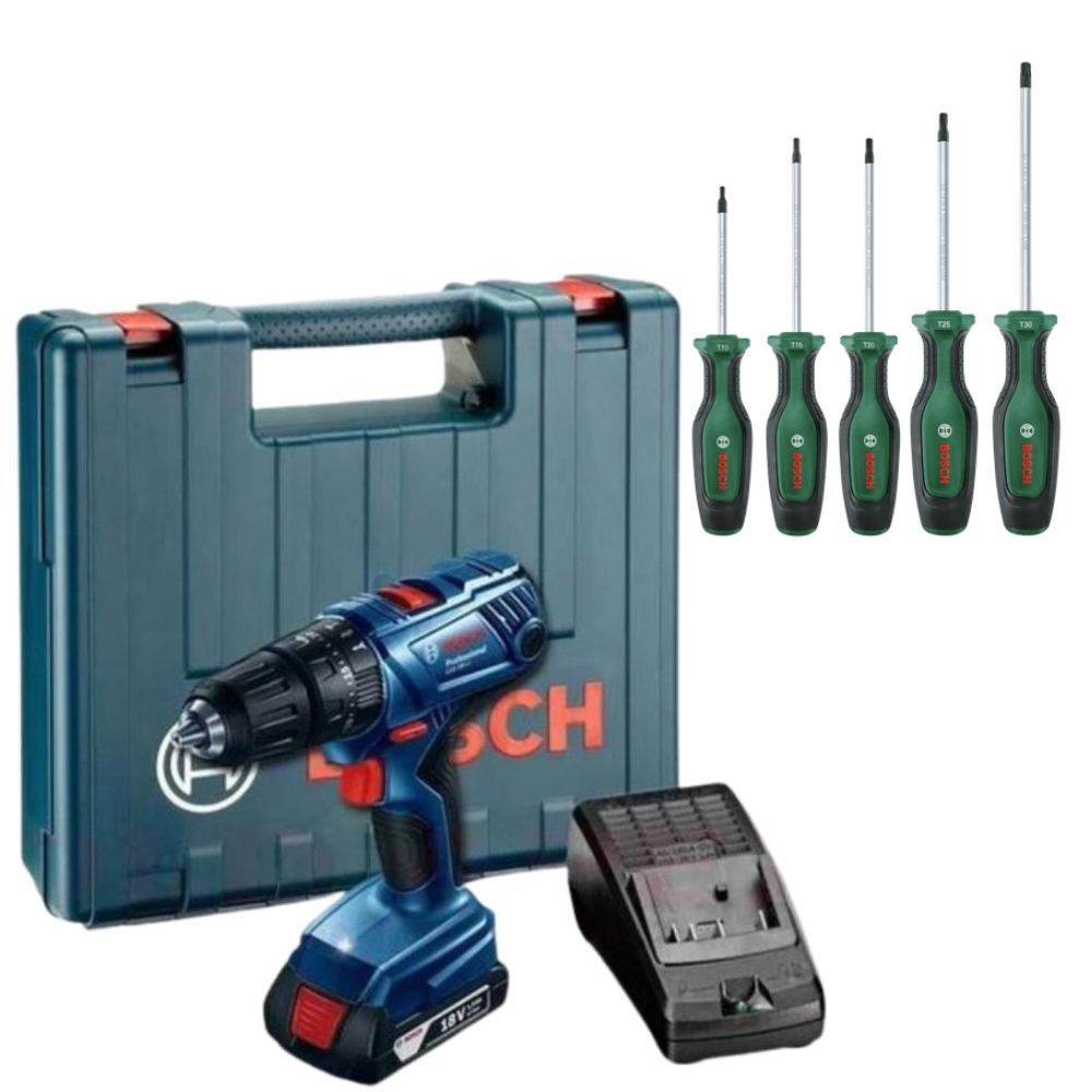 Bosch – GSB180-LI Cordless Drill with Screwdriver Set – Torx – 5 Piece
