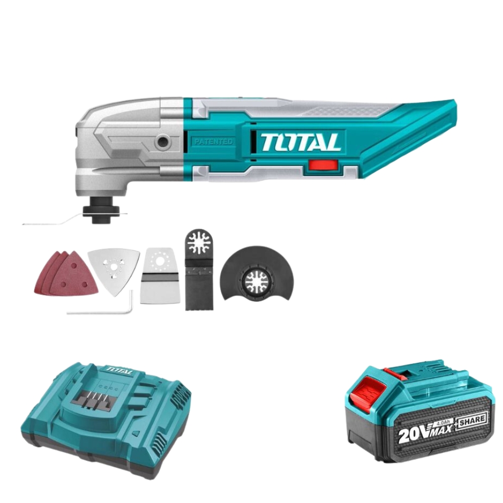 Total Tools – Cordless Multifunction Tool with 4.0Ah Battery and Charger
