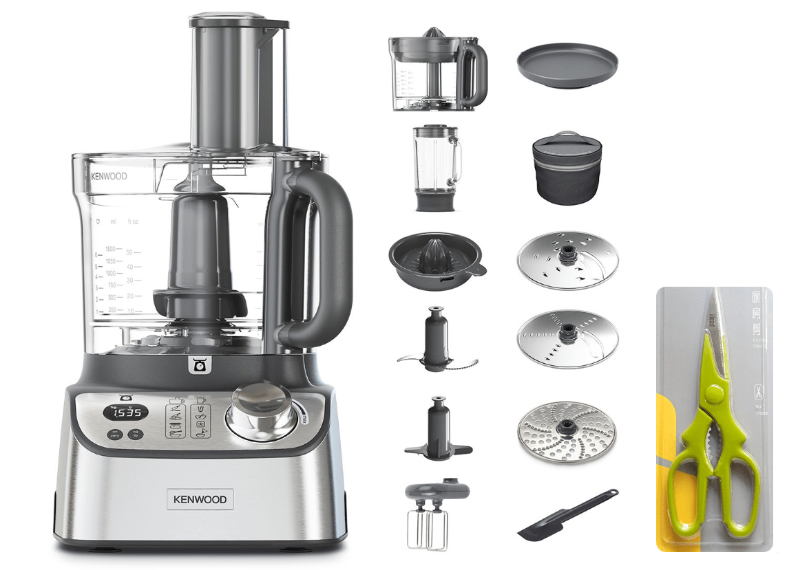 Kenwood MultiPro Express Weigh+ Food Processor 1000 Watt + Kitchen Shears