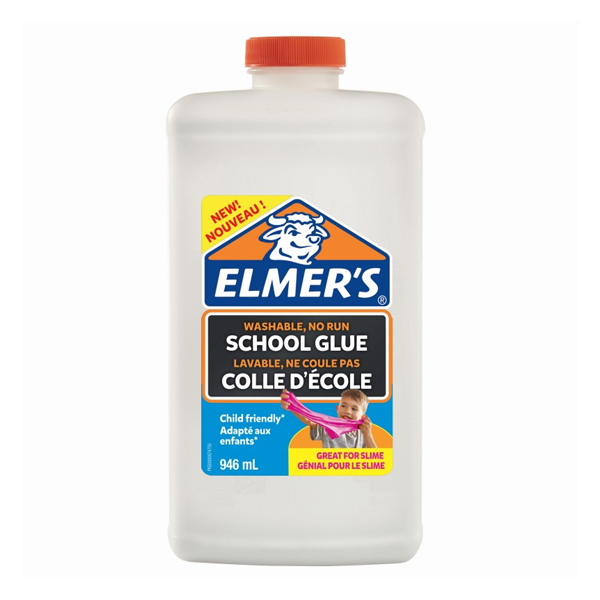 Elmers White Liquid School Bottle Glue Perfect For Slime – 946ml – 5 Pack
