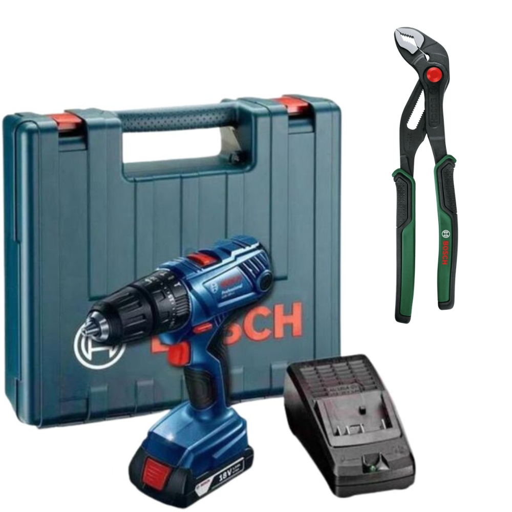 Bosch – GSB180-LI Cordless Drill with Water Pump Pliers – 250mm