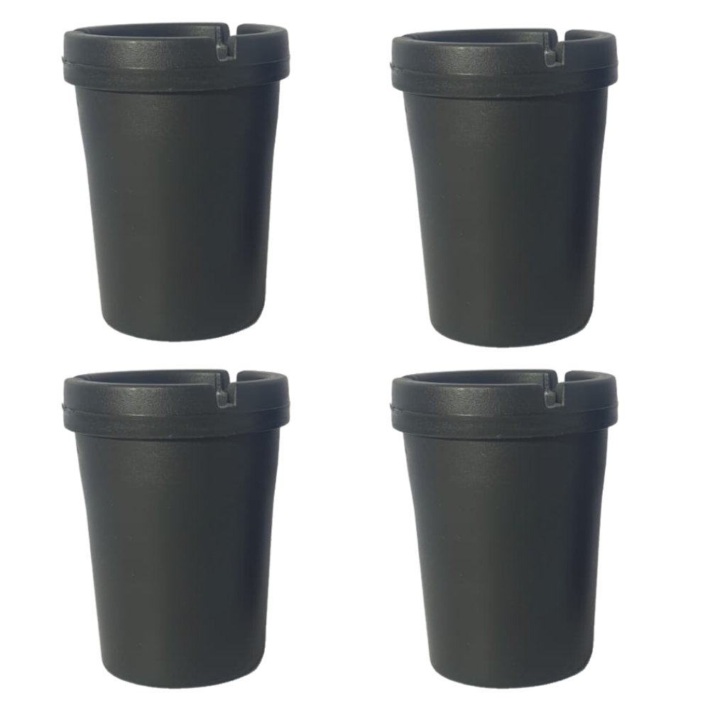 Toolhome – Cigarette Butt Bucket – Black – 8X10.5X8cm – Pack of 4