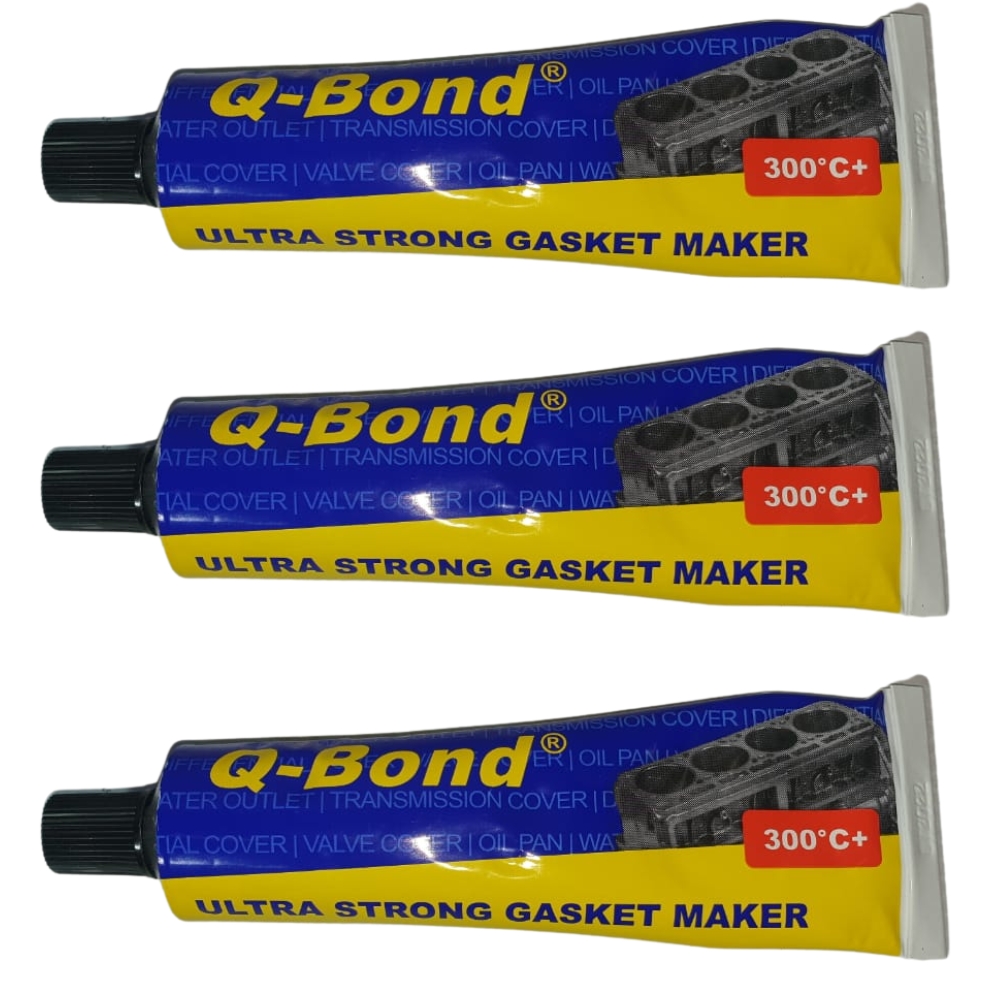 Q-BOND – Ultra Strong Gasket Maker – 300 C – 85g – Pack of 3