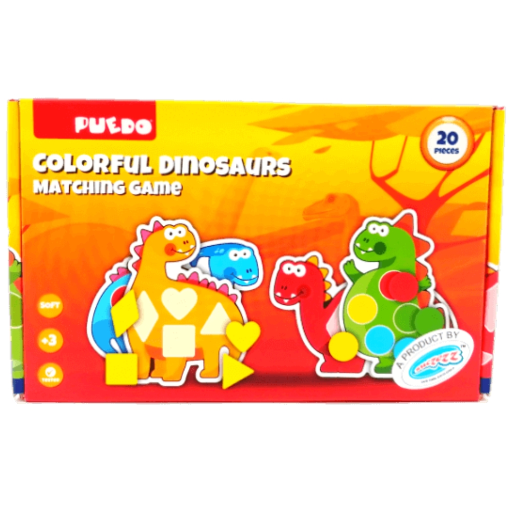Puedo – Colorful Dinosaurs – Matching Game – 20 pieces