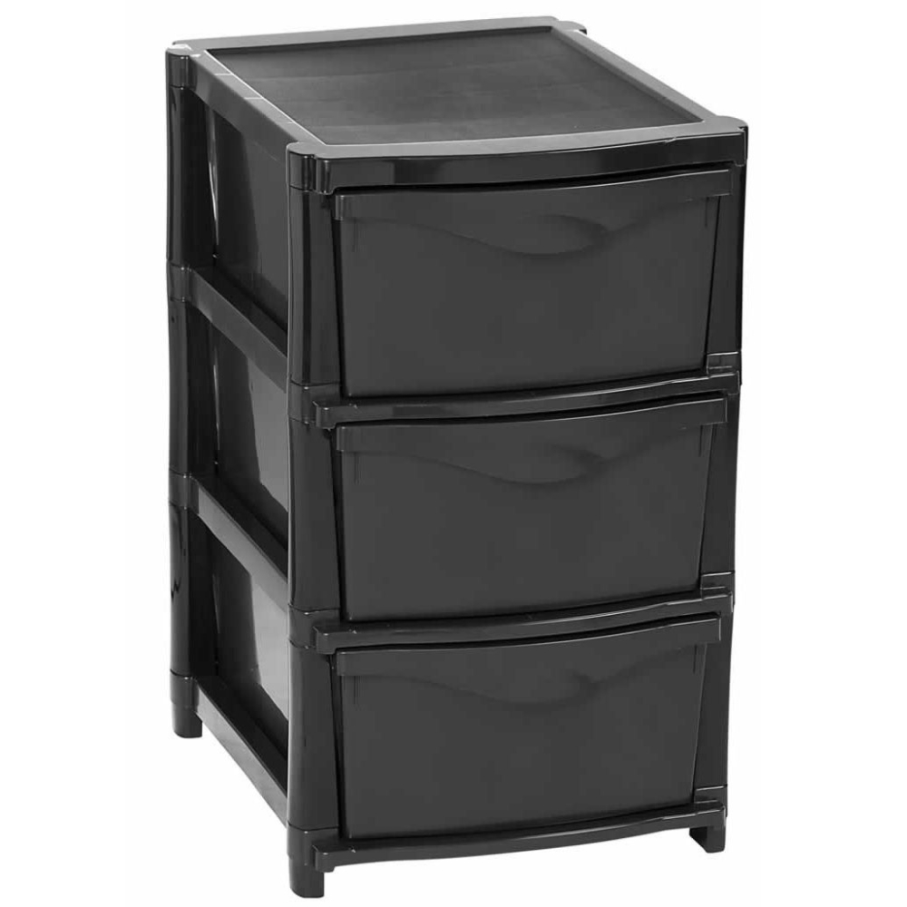 ToolHome – 3-Drawer Unit – Full Black
