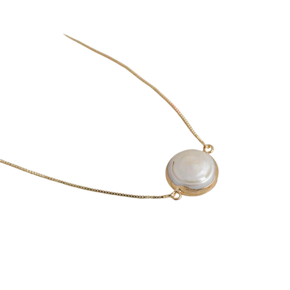 NuLuDa Jewellery- Natural Pearl Necklace – Gold Plated
