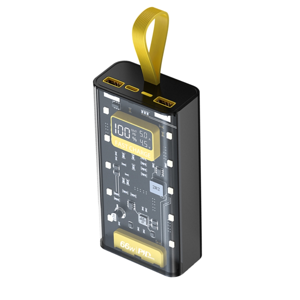 Supa Fly – Circuit Series Power Bank 20000mah LCD 22.5W PD – Transparent