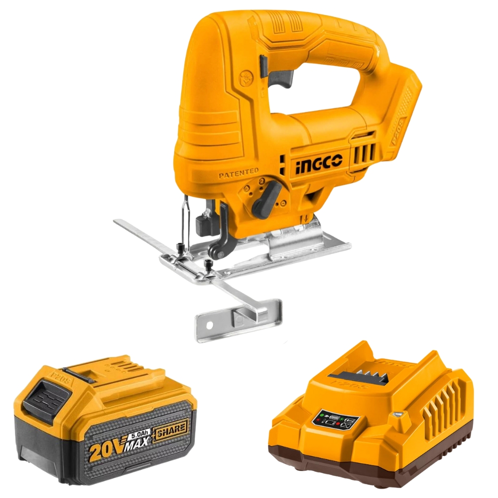 Ingco – Lithium-Ion Jig Saw with Charger and 5.0Ah Battery