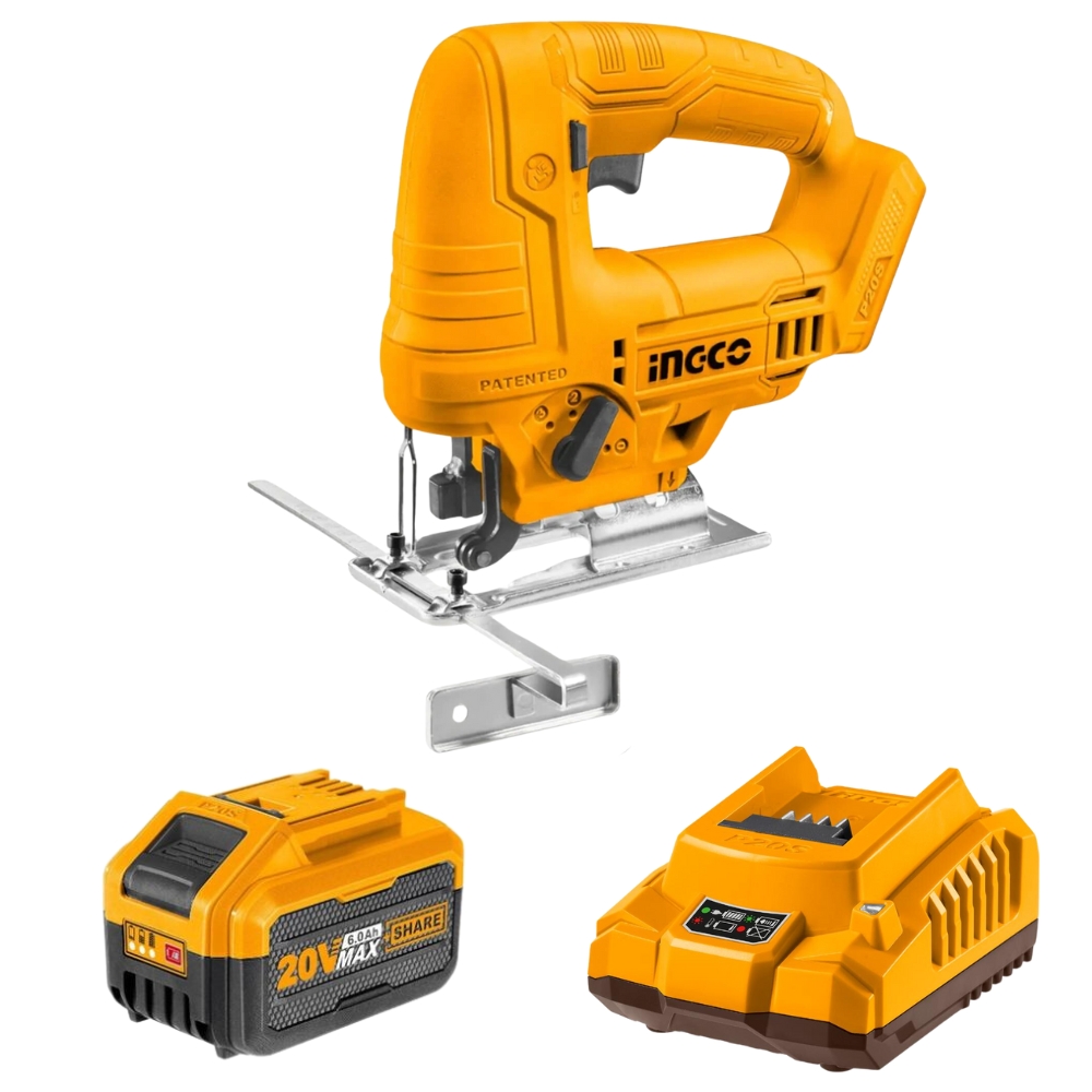 Ingco – Lithium-Ion Jig Saw with Charger and 6.0Ah Battery