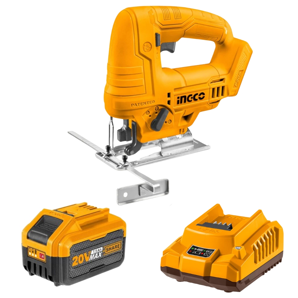 Ingco – Lithium-Ion Jig Saw with Charger and 7.5Ah Battery