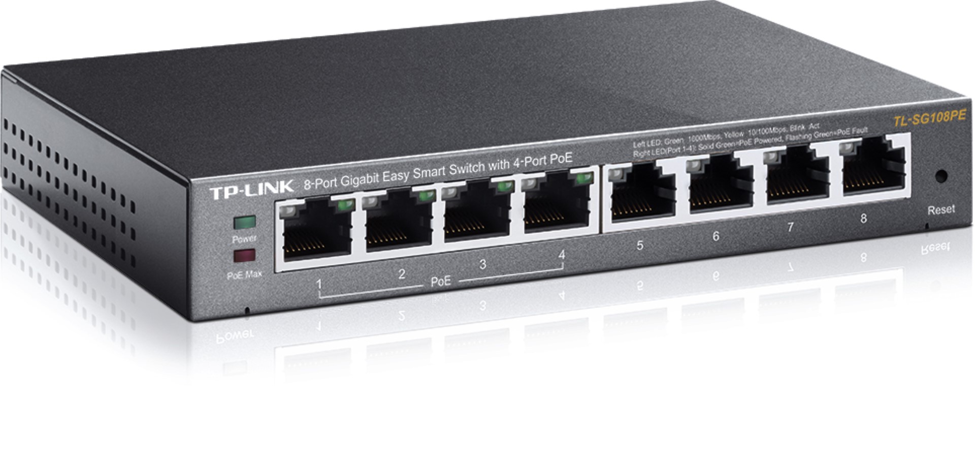 8-Port Gigabit Easy Smart Switch with 4-Port PoE