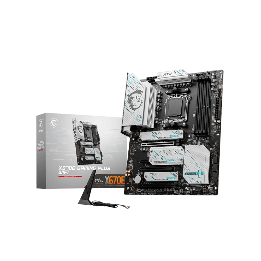 MSI GAMING PLUS AMD Ryzen 8000/7000 DDR5 Gaming Motherboard – Black