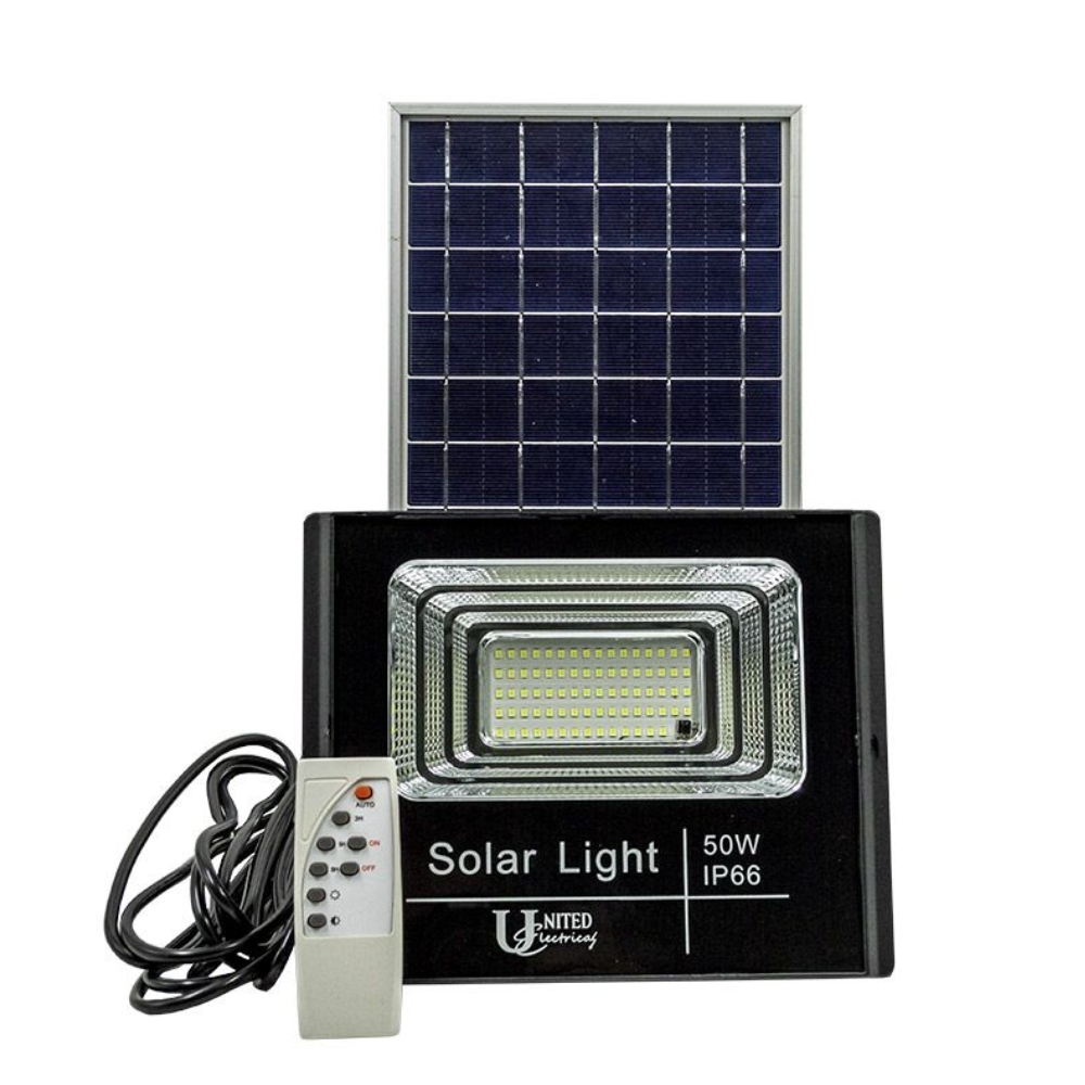 United – 50W LED Floodlight With Solar panel