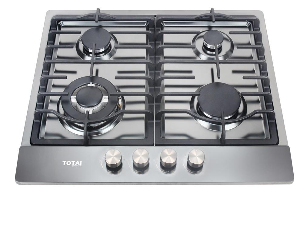 Totai 03/TS4BNR-BSS – Gas Hob 4 Burner- Stainless Steel – Black