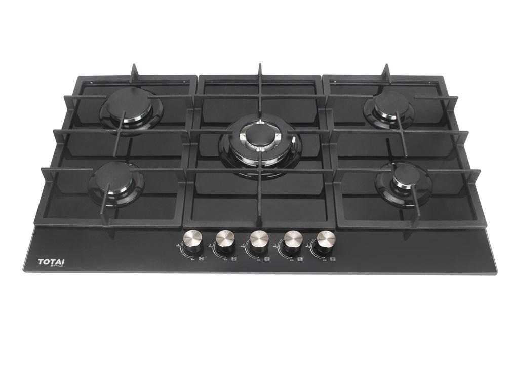 Totai 03/TS5BNR-GG -5 Burner Gas On Glass – Black