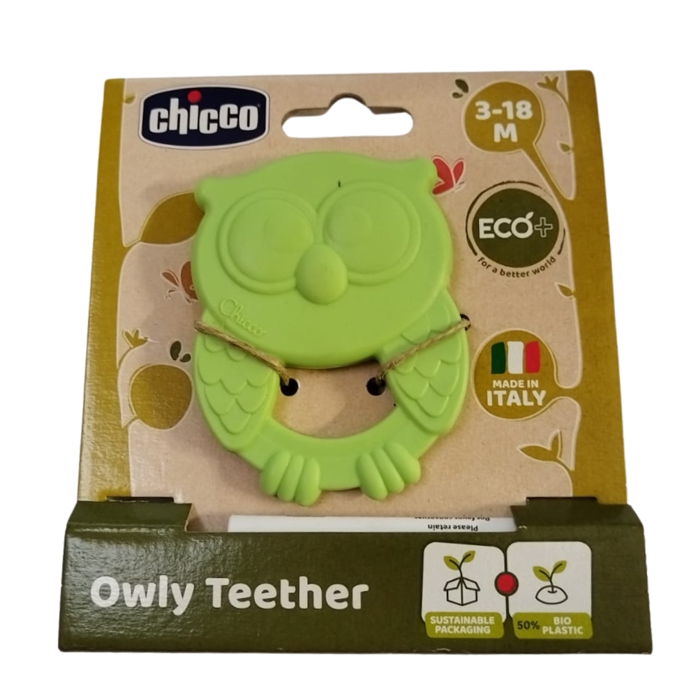 Chicco – Eco + Owly Teether – 3month+ – Green