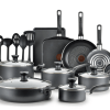 Tefal Grey Aluminum Non-Stick 20 Piece Cookware Set Tefal Grey Aluminum Non-Stick 20 Piece Cookware Set