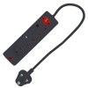 Electricmate Black 3-Way Multiplug with Overload Protection Electricmate Black 3-Way Multiplug with Overload Protection