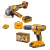 Ingco – Lithium-Ion Angle Grinder (20V) & Cordless Drill – Combo Ingco – Lithium-Ion Angle Grinder (20V) & Cordless Drill – Combo